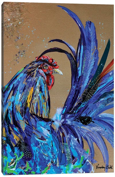 Blue Tail Canvas Art Print - Lindsey Dahl