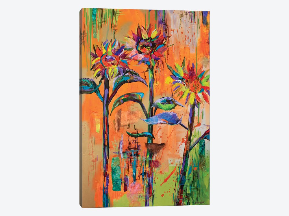 Sunflower Patchwork by Lindsey Dahl 1-piece Canvas Art Print