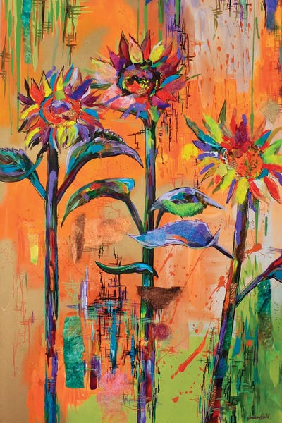 Fine Art Print: Sunflower Patchwork by Lindsey Dahl