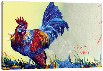 Dutch Bantam Canvas Art Print - Chicken & Rooster Art