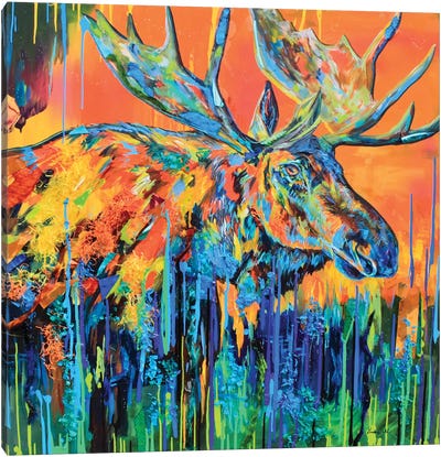 Moose Canvas Art Print - Lakehouse Décor