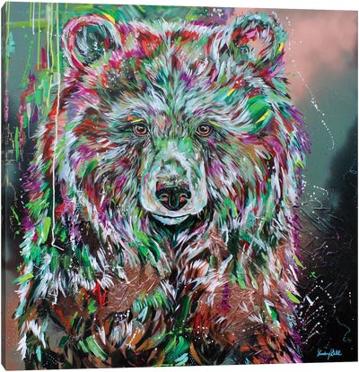 Mulbarry Canvas Art Print - Brown Bear Art