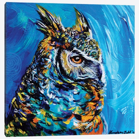 Eagle Owl Canvas Print #DAL23} by Lindsey Dahl Canvas Wall Art