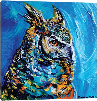 Eagle Owl Canvas Art Print - Owl Art