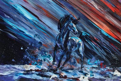 Edge Of Saturn by Lindsey Dahl framed canvas print