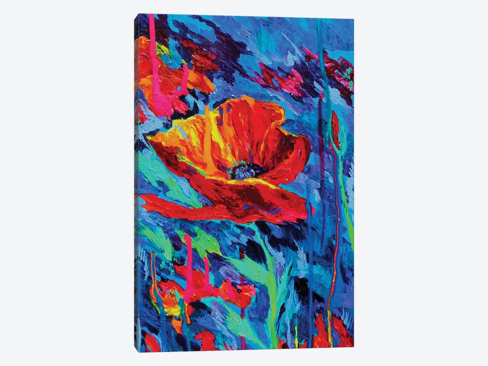 Abstract Poppies by Lindsey Dahl 1-piece Canvas Art