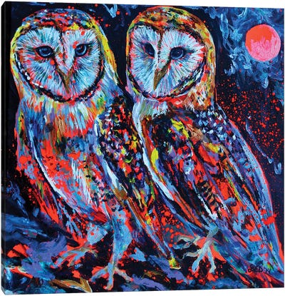 Fire Within Canvas Art Print - Owl Art