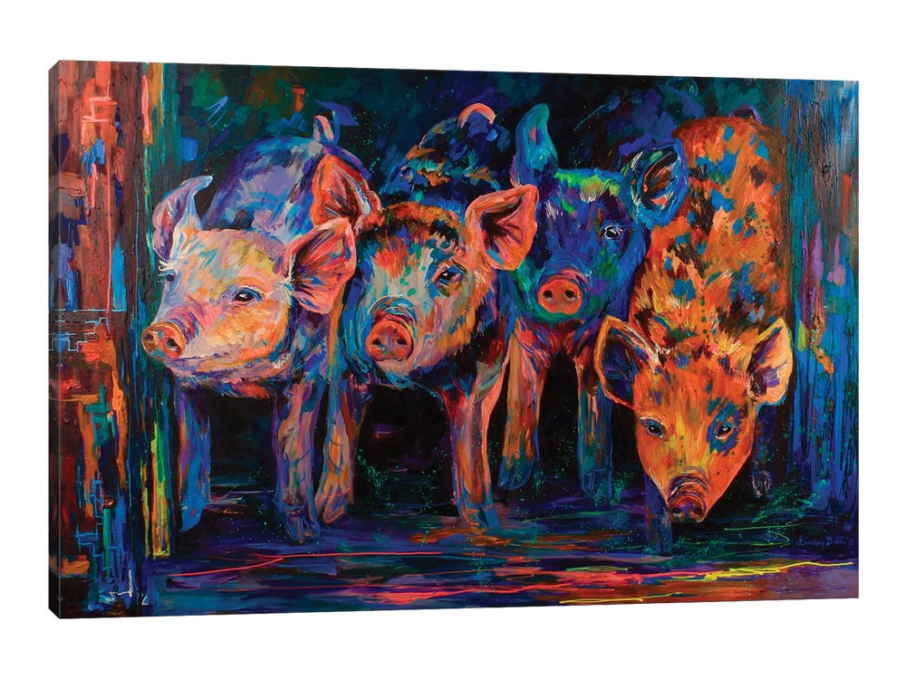 The Three Little Pig's Watercolor Painting