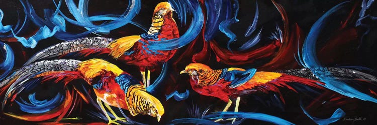 Golden Pheasants by Lindsey Dahl wall art