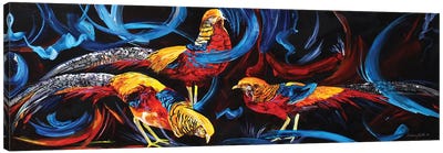 Golden Pheasants Canvas Art Print - Art by 50 Women Artists