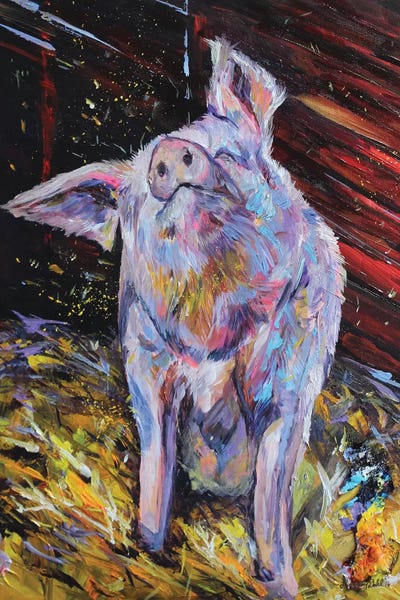 Hay Day by Lindsey Dahl framed canvas print