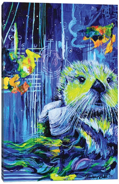Henry Canvas Art Print - Otter Art