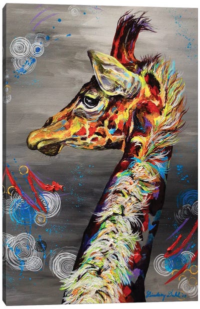 April Canvas Art Print - Giraffe Art