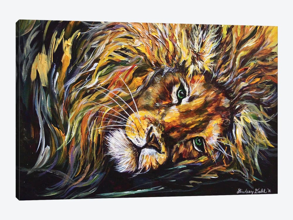 Just Lion Around by Lindsey Dahl 1-piece Canvas Art