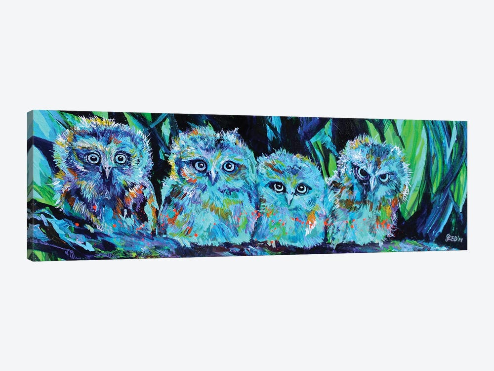Owlet Blues by Lindsey Dahl 1-piece Canvas Art Print