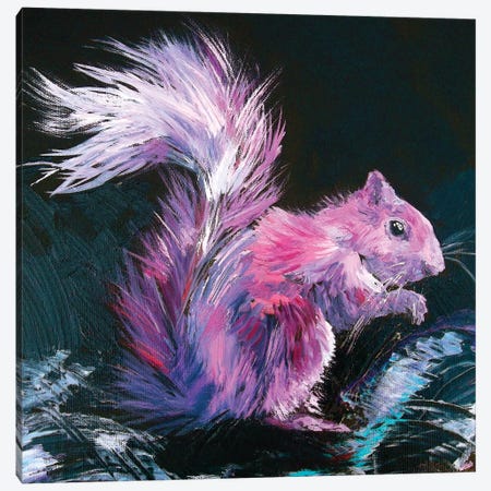 Pink Squirrel Canvas Print #DAL80} by Lindsey Dahl Canvas Art