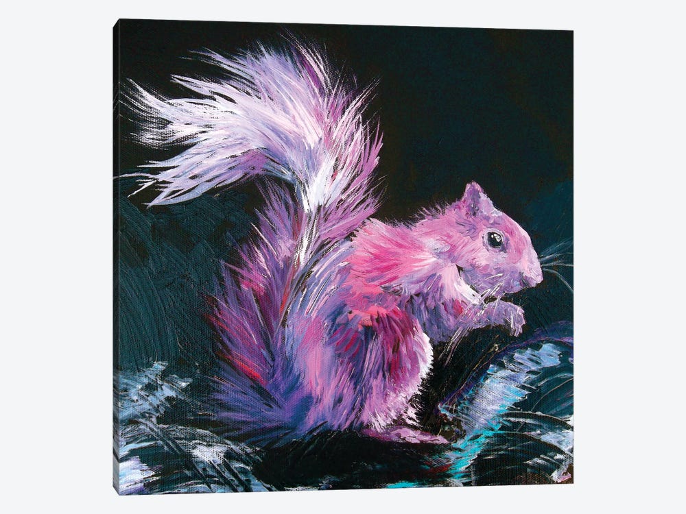 Pink Squirrel by Lindsey Dahl 1-piece Canvas Art Print