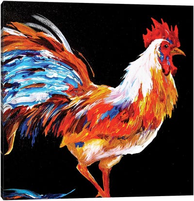 Rooster Canvas Art Print - Lindsey Dahl