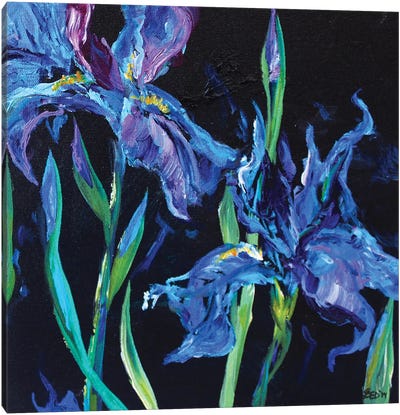 Blue Iris Canvas Art Print - Iris Art