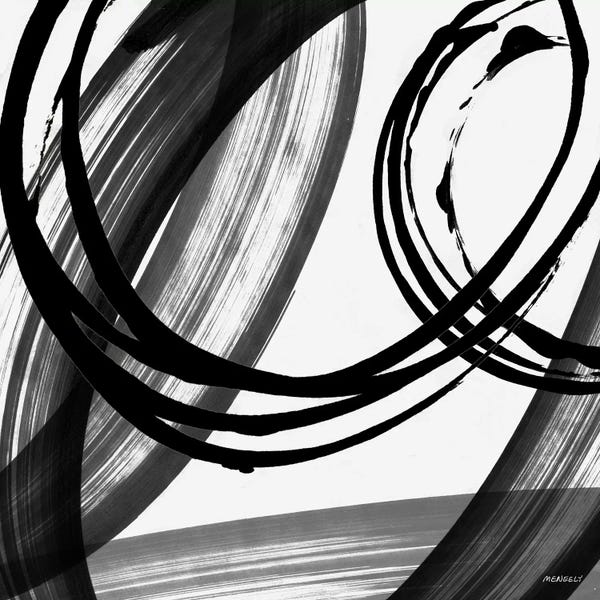 Abstract: Black and White Pop I by Dan Meneely