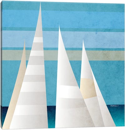 Main Sail Harbor II Canvas Art Print