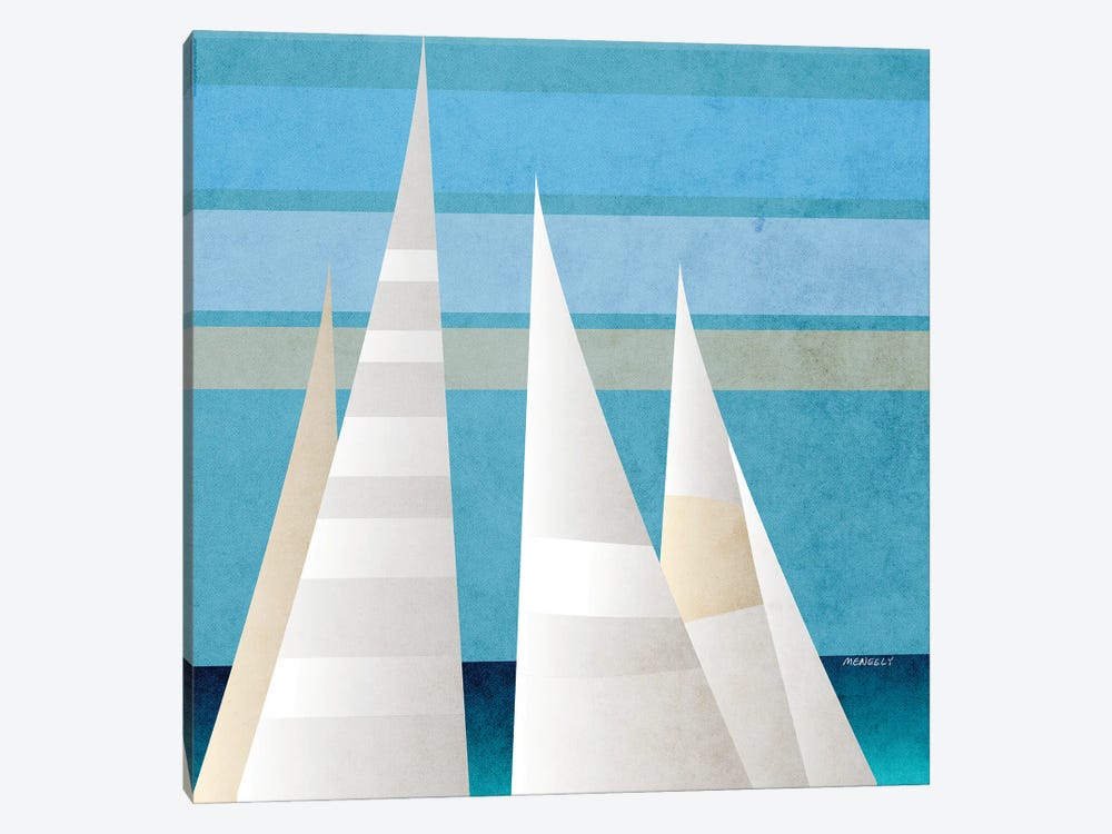 Main Sail Harbor II by Dan Meneely 1-piece Canvas Print