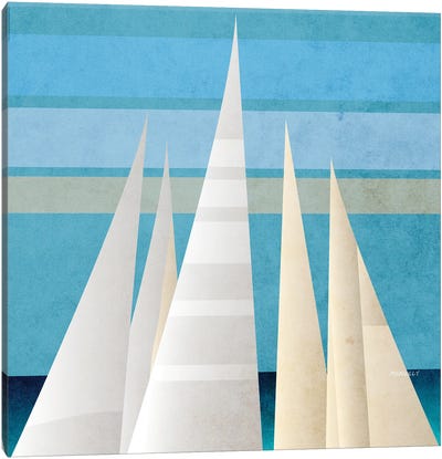 Main Sail Harbor III Canvas Art Print