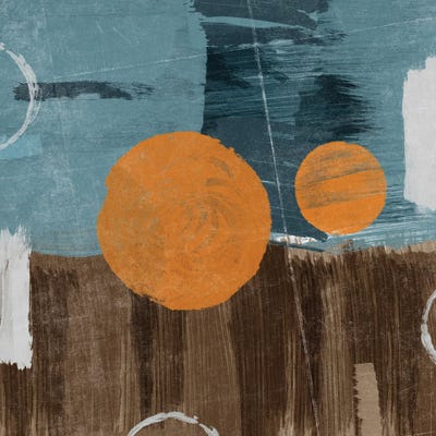 Modern City Square Abstract II by Dan Meneely framed canvas print