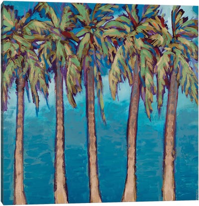 Neutral Palm Trees Canvas Art Print