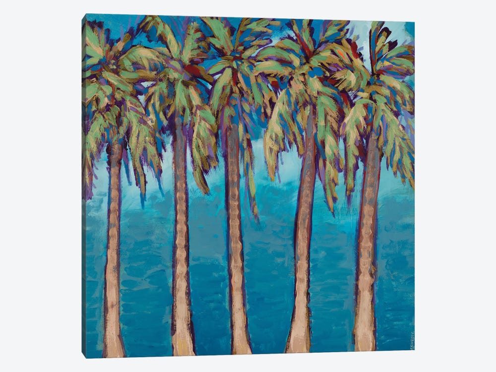 Neutral Palm Trees by Dan Meneely 1-piece Canvas Art Print
