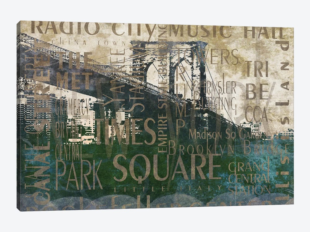 NY Bridge Type I by Dan Meneely 1-piece Canvas Print