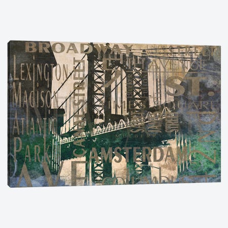 NY Bridge Type II Canvas Print #DAM125} by Dan Meneely Canvas Art
