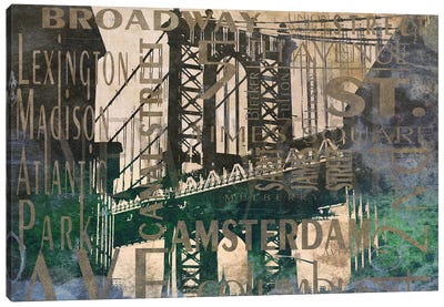 NY Bridge Type II Canvas Art Print