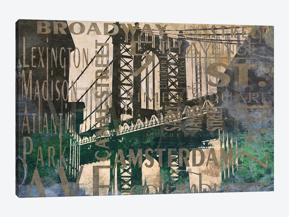 NY Bridge Type II by Dan Meneely 1-piece Canvas Art