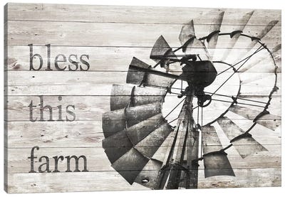 Bless This Farm Canvas Art Print - Watermill & Windmill Art