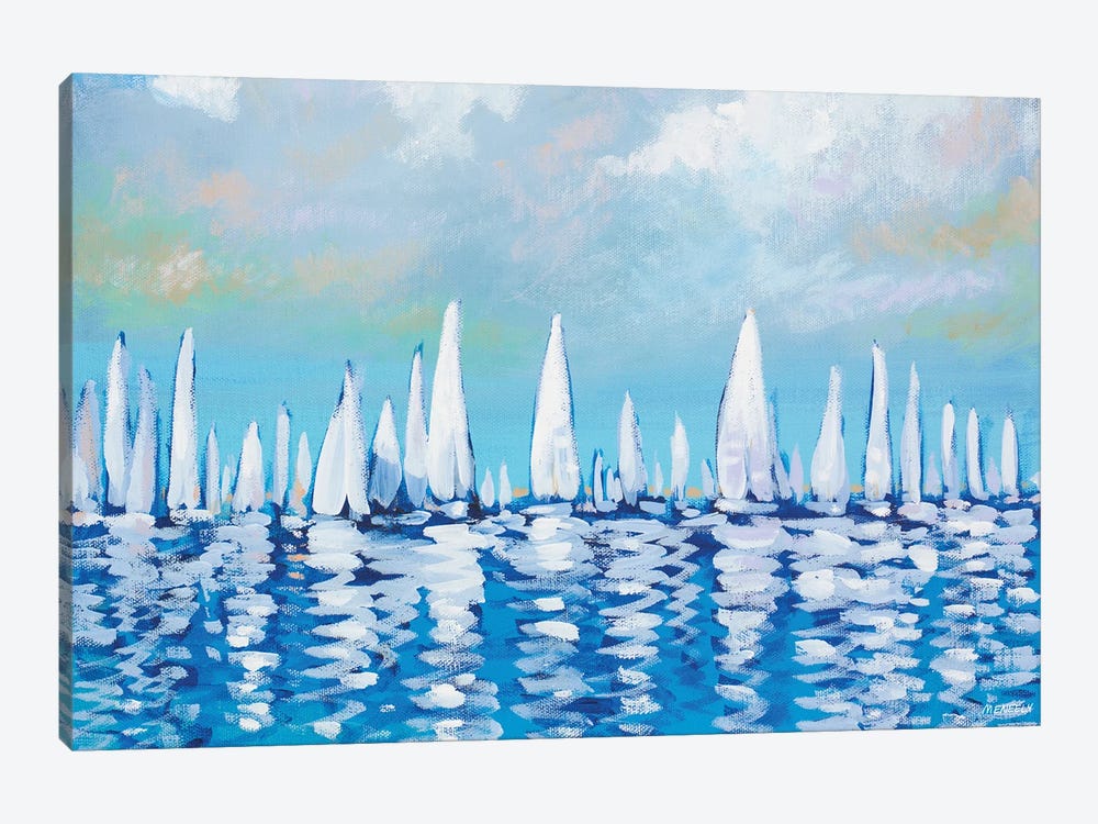 Regatta On The Sea by Dan Meneely 1-piece Canvas Art