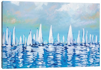 Regatta On The Sea Canvas Art Print