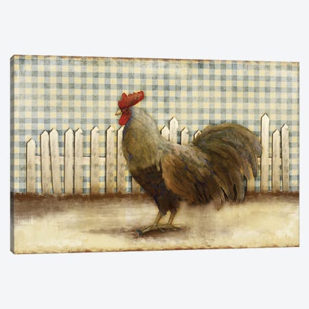 Rooster Canvas Print #DAM139} by Dan Meneely Canvas Wall Art