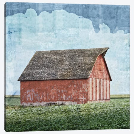 Traditional Red Barn Canvas Print #DAM144} by Dan Meneely Canvas Wall Art