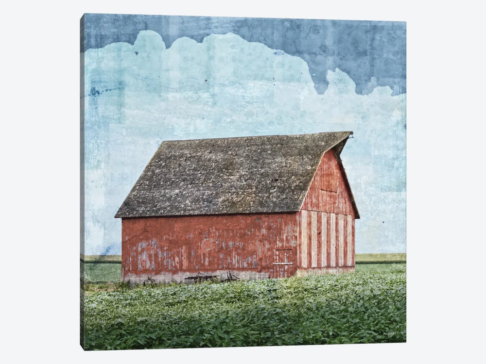 Traditional Red Barn by Dan Meneely 1-piece Canvas Art Print