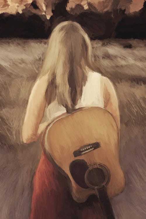 Traveling With My Guitar by Dan Meneely wall art