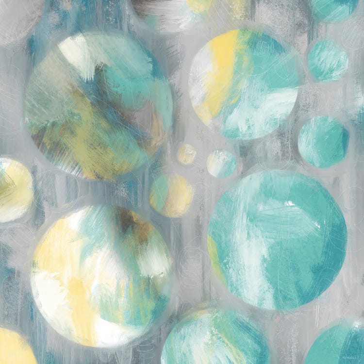 Teal Bubbly Abstract