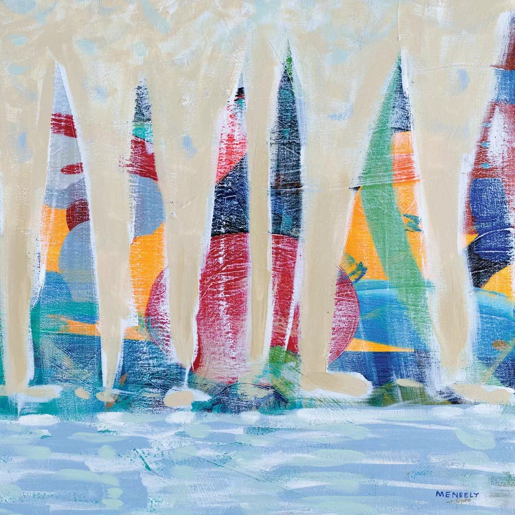 Dozen Colorful Boats Square II