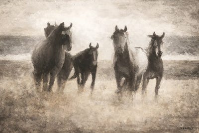 Dan Meneely - Unframed Prints: Running Horses by Dan Meneely