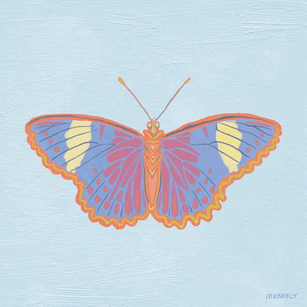 Butterfly On Blue