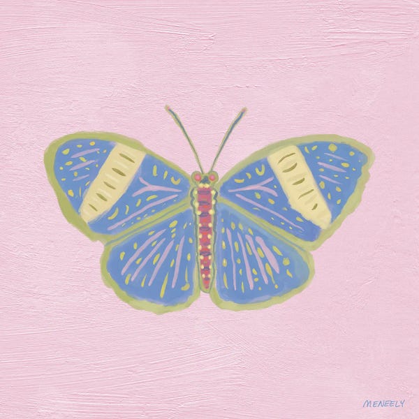 Butterfly On Pink
