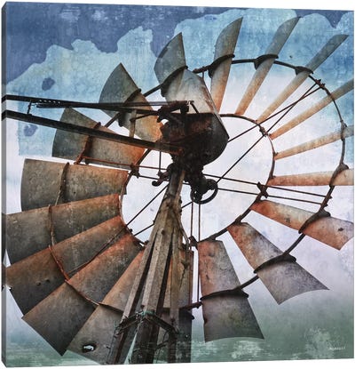 In the Wind Canvas Art Print - Watermill & Windmill Art