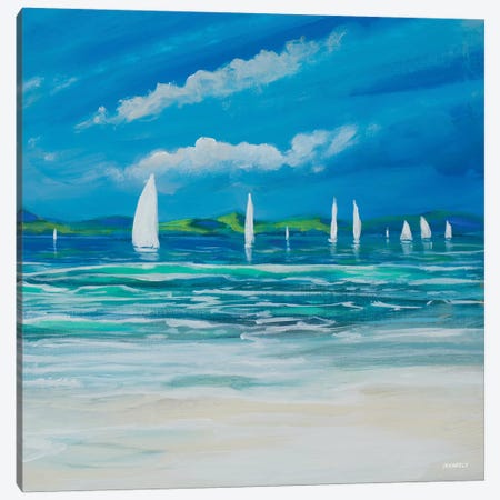 Sail Away Beach II Canvas Print #DAM29} by Dan Meneely Canvas Print