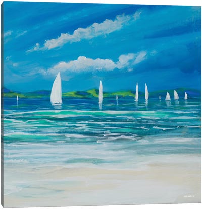 Sail Away Beach II Canvas Art Print - Sea & Sky