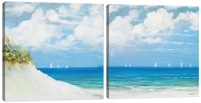 Seaside Diptych Canvas Art Print
